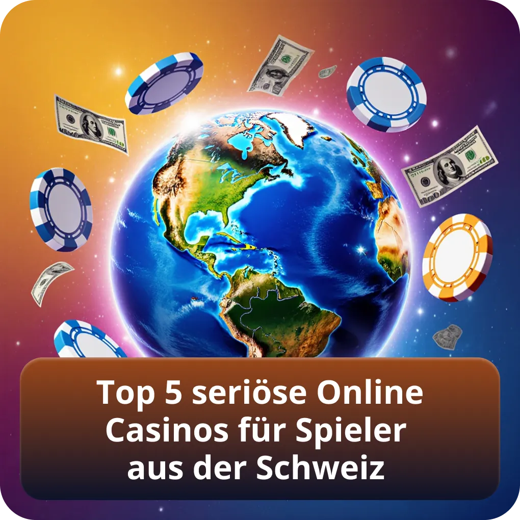 Top 5 seriöse Online Casinos für Spieler aus der Schweiz