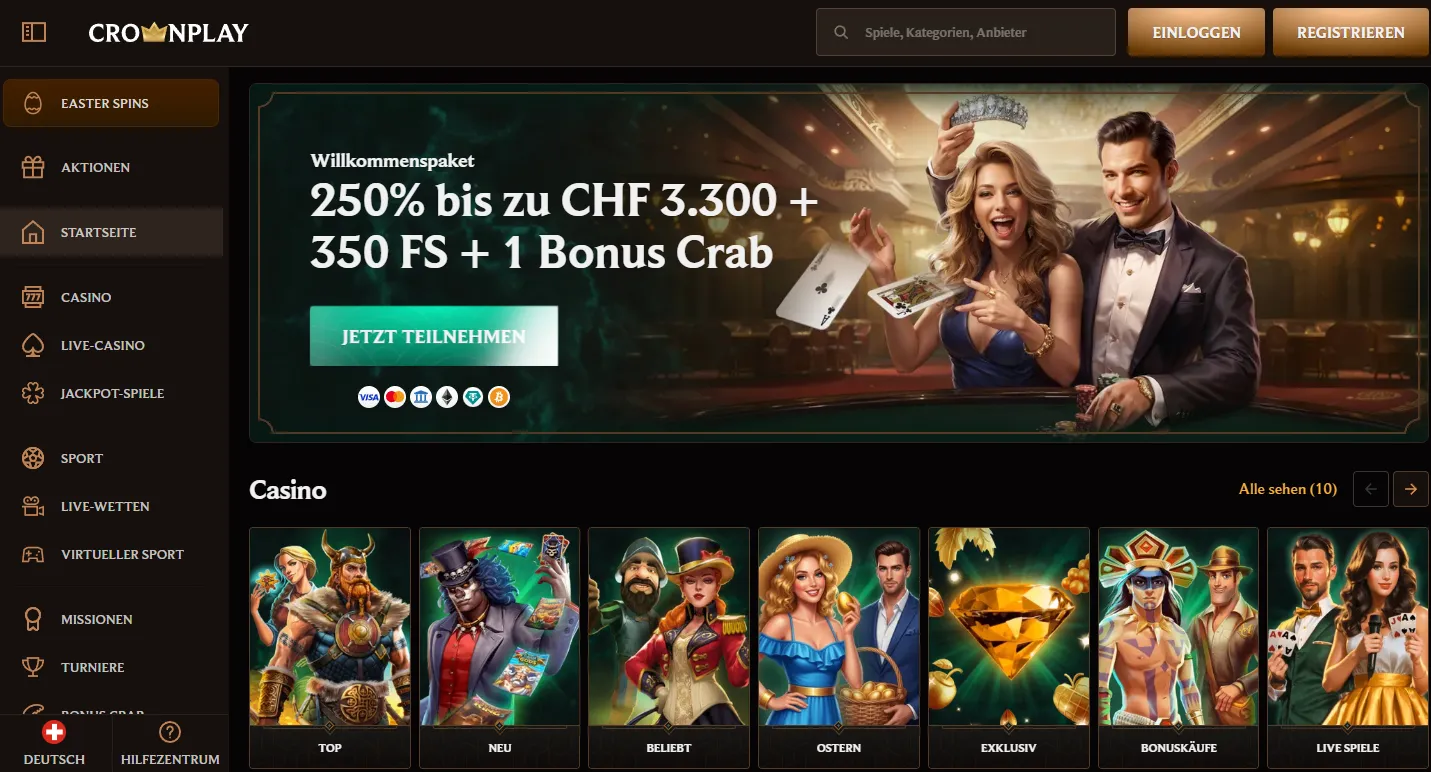 Crownplay – Online Casino mit Paysafe im Test
