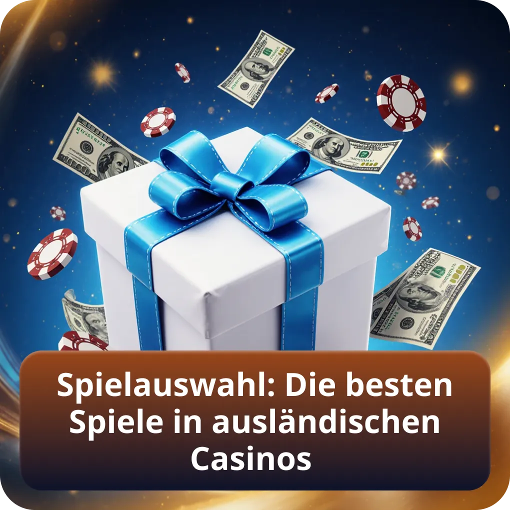 Spielauswahl in ausländischen Online Casinos Schweiz