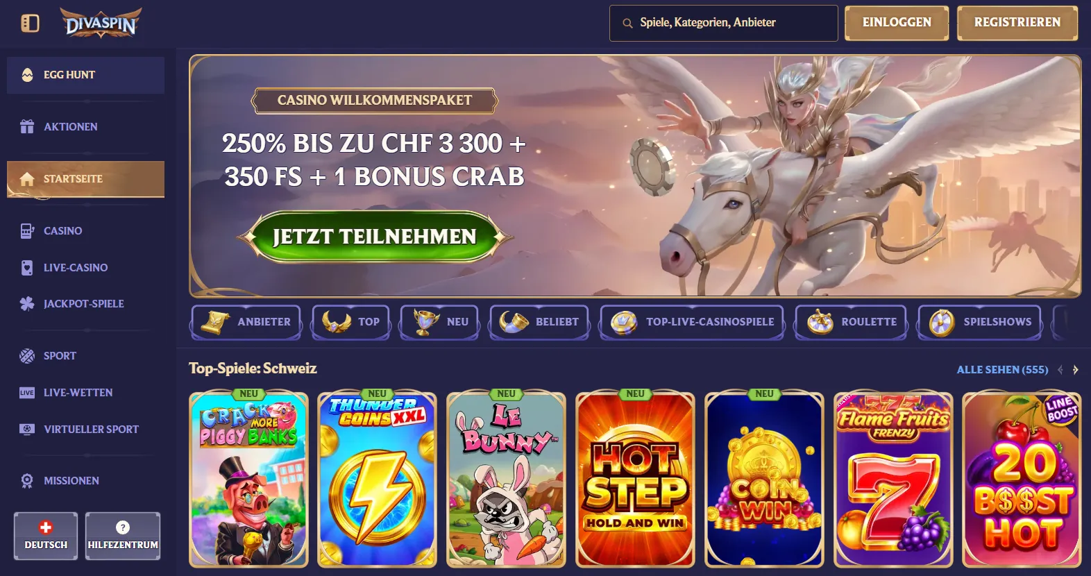 Registrierung in einem seriösen Online Casino Schweiz