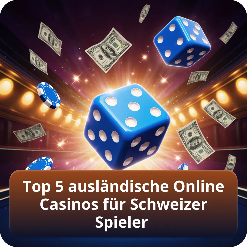 Top 5 ausländische Online Casinos Schweiz für Schweizer Spieler