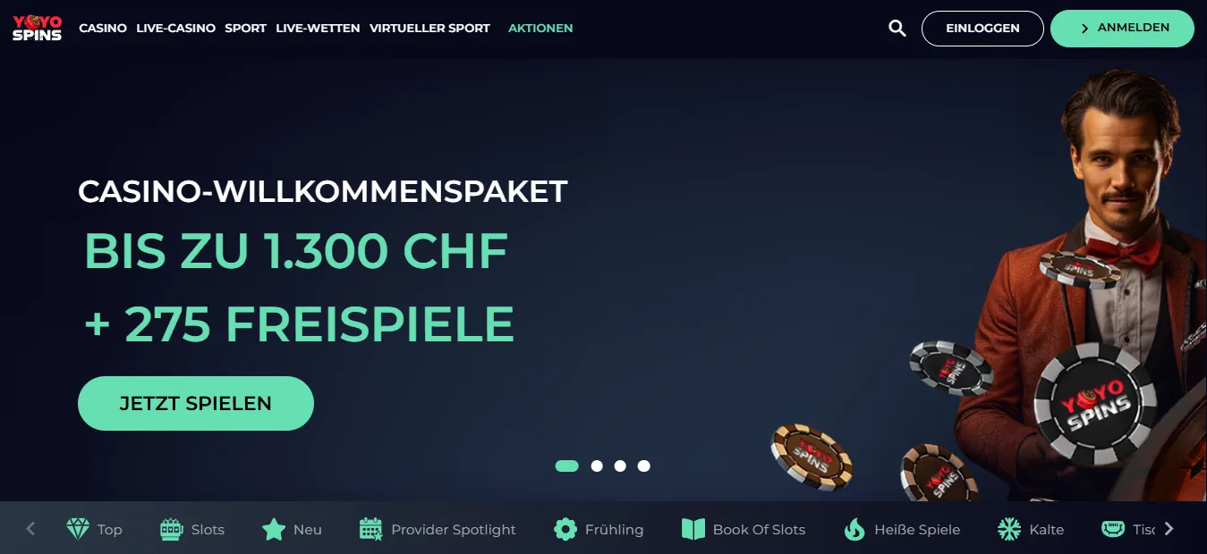 YoyoSpins – neues Online Casino Schweiz im Test